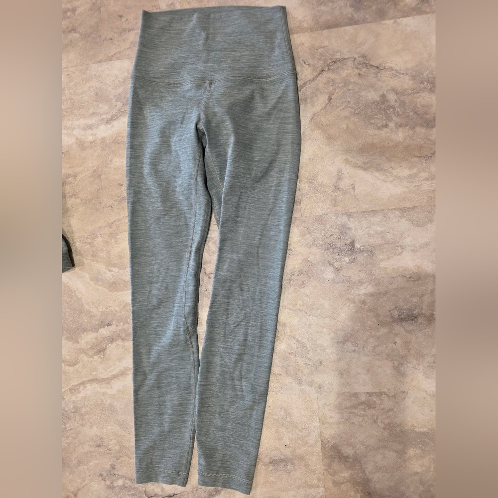 lululemon athletica Light Green Heathered Leggings